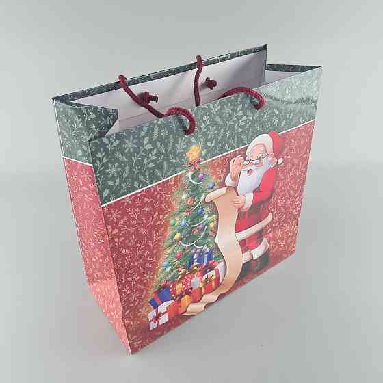 Пакеты бумажные подарочные , новогодние Квадрат 23*24*10- 04 (12 шт) Харьков