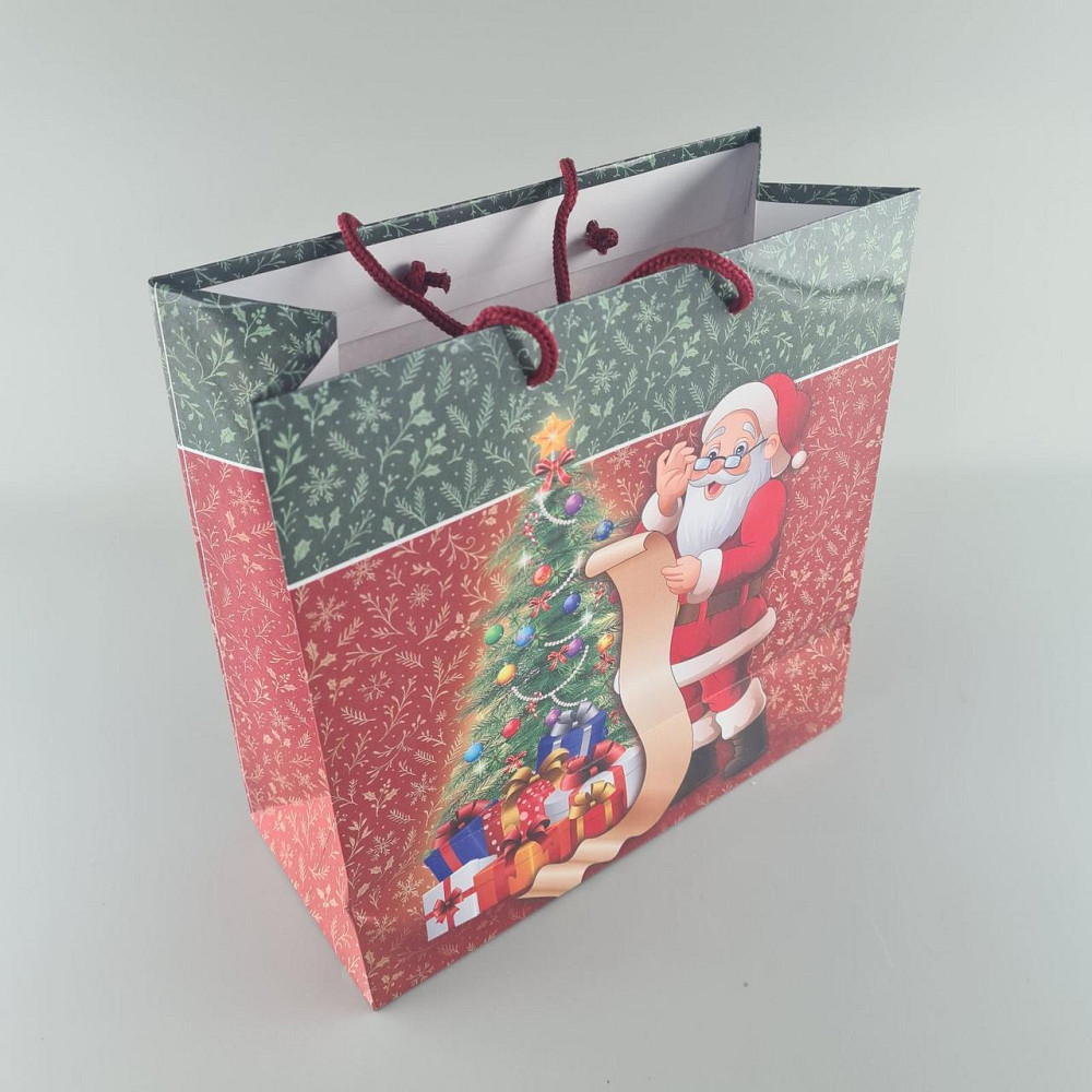 Пакеты бумажные подарочные , новогодние Квадрат 23*24*10- 04 (12 шт) Харьков - изображение 3