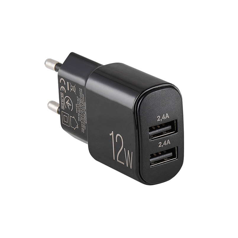 Сетевое зарядное устройство Brevia ePower 12W 2xUSB-A черный Львов - изображение 2