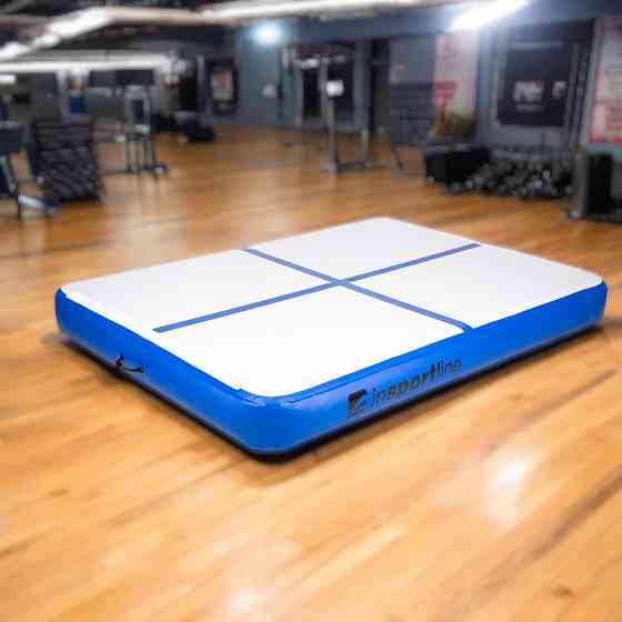 Килимок надувний inSPORTline Air-impact 200x150 см, біло-синій Київ