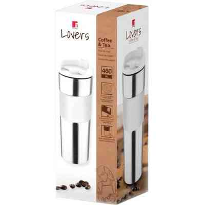 Термокружка Bergner Coffee &amp; tea lovers 460 мл White (BG-37789-WH) Вінниця