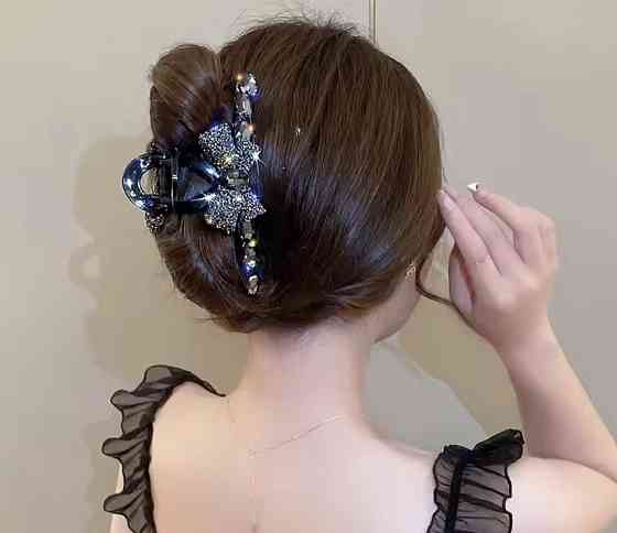 Заколка-крабік чорна Сміла