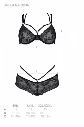 Комплект Passion DROSERA BIKINI black XXL/XXXL - ECO Passion Львів
