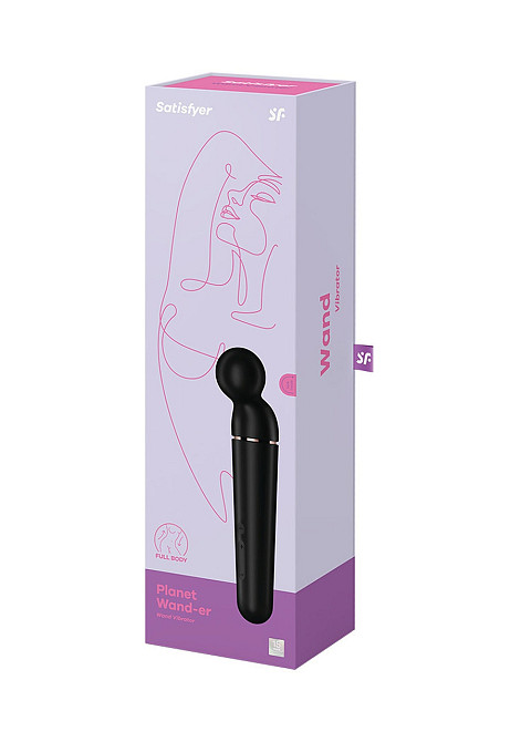 Вибратор-микрофон универсальный Satisfyer Planet Wand-er для стимуляции всего тела, черный Sex Aura Киев - изображение 9