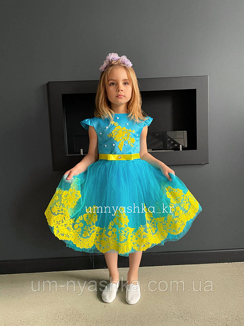 Жовта святкова сукня в патріотичних кольорах Кривой Рог - изображение 4