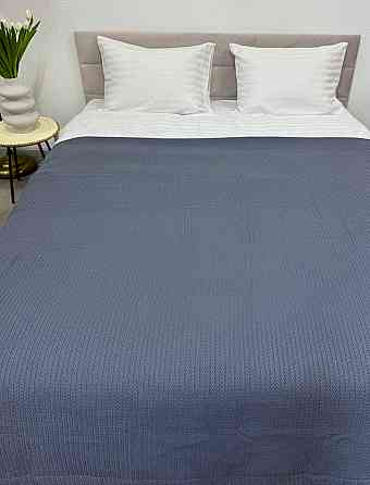 Ecotton Покривало Ecotton Pique 200х230 см натуральне сіре Grey в крафтовій подарунковій коробц Коломия