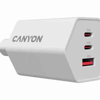 Зарядний пристрій Canyon HEXAGON 65 GaN 65W 2xPD 1xQC EU White (CND-CHAHEX65W) Вінниця