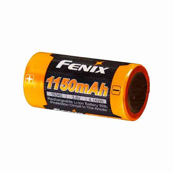 Аккумулятор 16340 Fenix ARB-L16-1150P 1150mAh со встроенной платой защиты (Черно-оранжевый) Винница