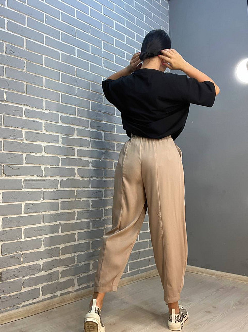 Брюки женские Mix Ray 4307 МОМ с резинкой и шнурком на талии, капучино, L Киев - изображение 4