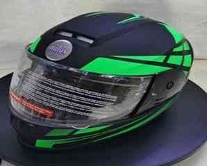 Шлем-интеграл (mod: 103) (size: L, черно зеленый) FGN Мукачево