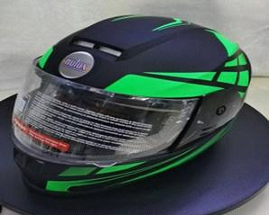 Шлем-интеграл (mod: 103) (size: L, черно зеленый) FGN Мукачево - изображение 1