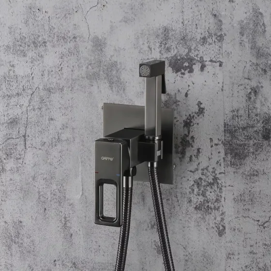 Гігієнічний душ прихованого монтажу GAPPO G7217-9 графіт Київ