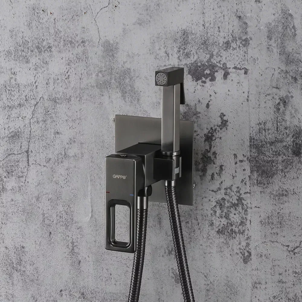 Гигиенический душ скритого монтажа  GAPPO G7217-9 графит Киев - изображение 2