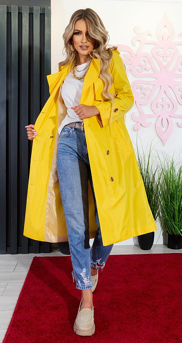 Легкий жовтий тренч (46) Київ - фото 2