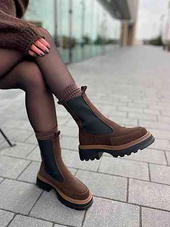 Без бренда Черевики жіночі KATI SHOES 314 коричневі (зима, замша натуральна) (5711) 40 Коломия