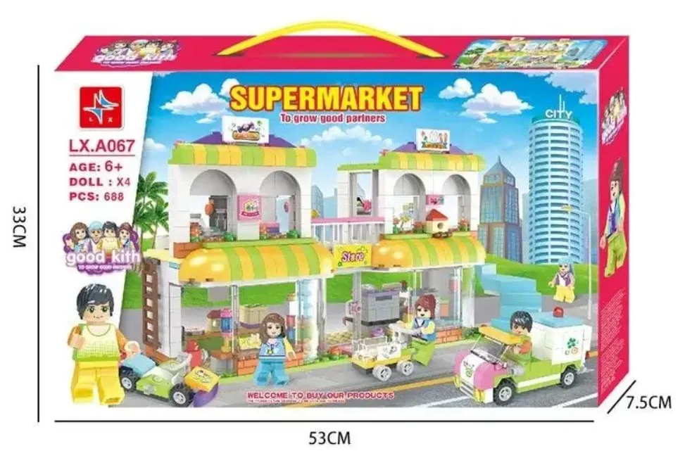 Конструктор L.X.A. Супермаркет 688 деталей (067) Чернігів - фото 1