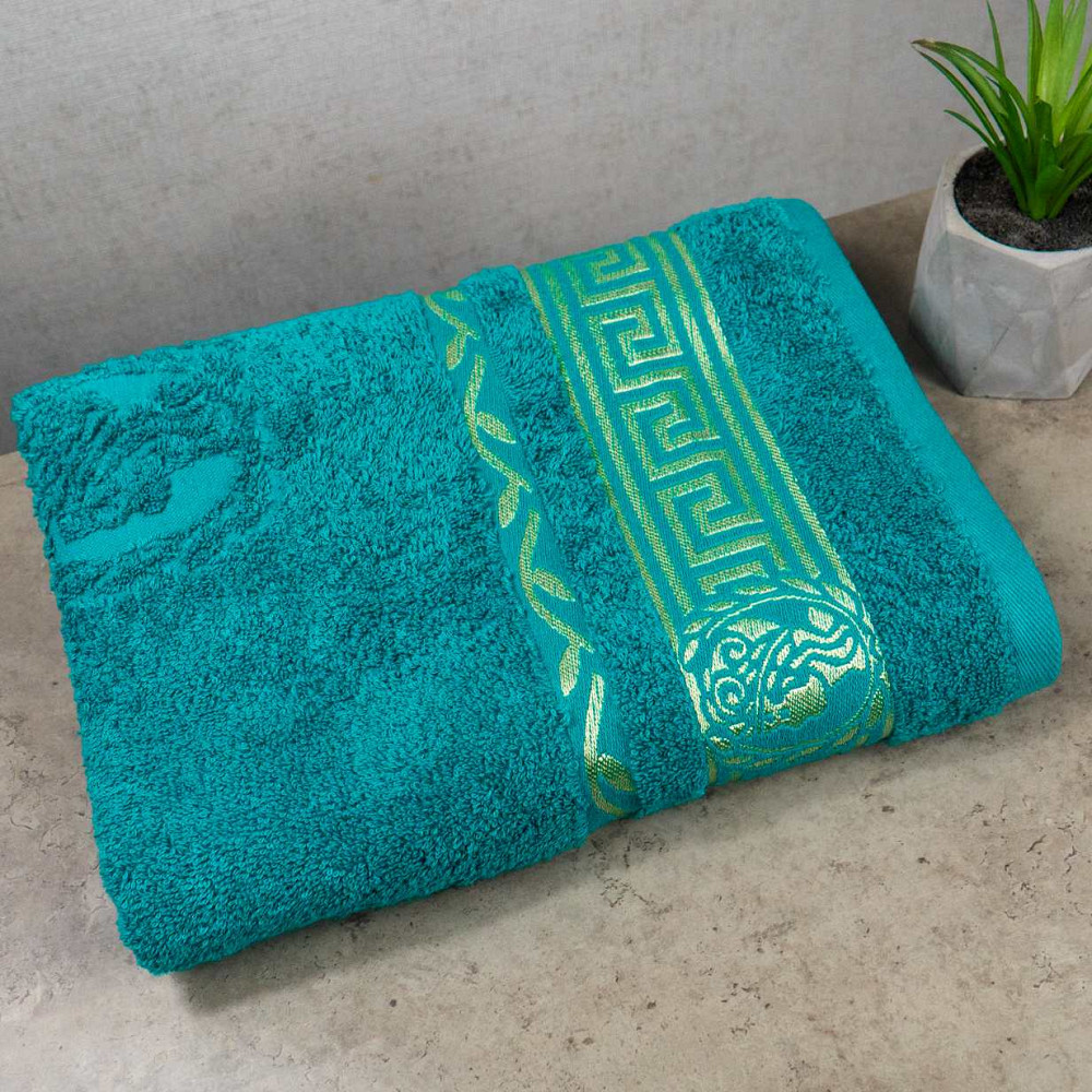 Махровий рушник універсальний GM Textile 50х90см Caesar 450г/м2 (Бірюзовий) Суми - фото 1