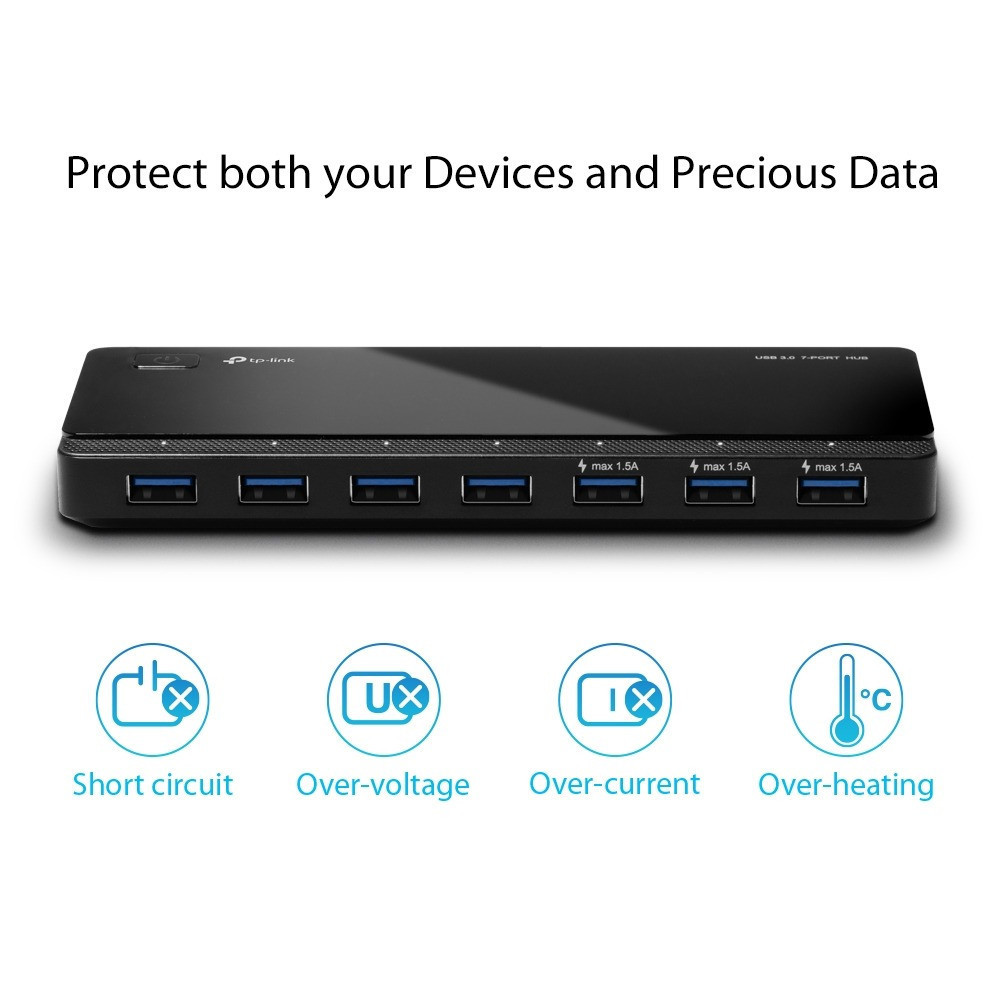 Концентратор USB3.0 TP-Link UH700 Black 7хUSB3.0 Чорний Харків - фото 7