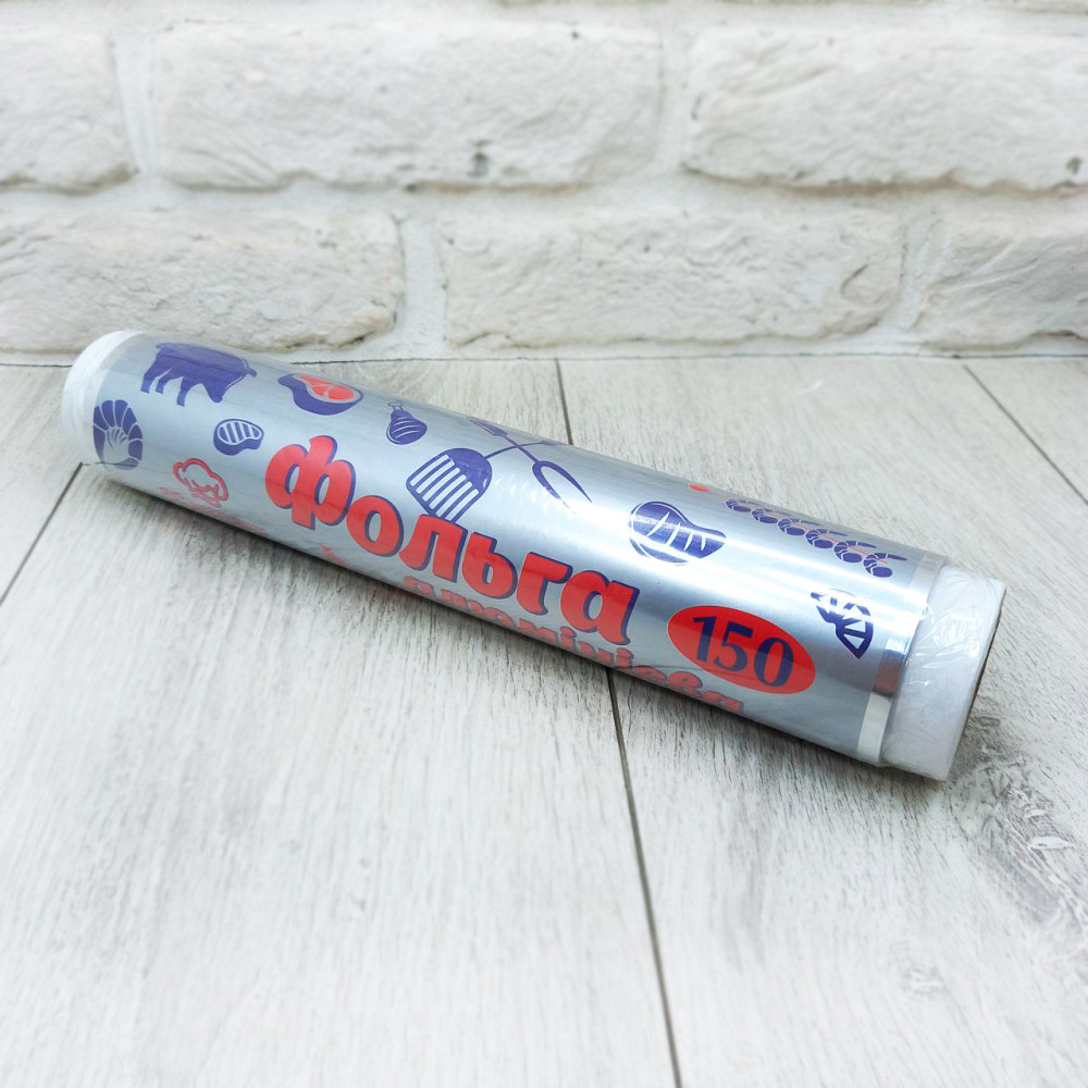 Фольга алюминиевая пищевая 750 г 28 см ТМ Смачно для запекания и хранения продуктов (вес вместе с втулкой) Харьков - изображение 4