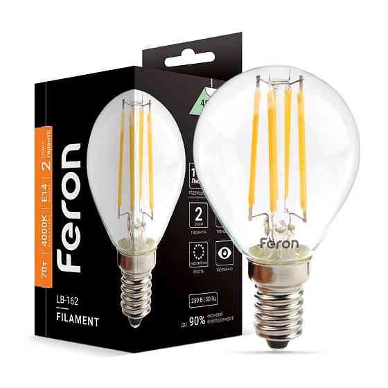 Світлодіодна лампа Feron Filament LB-162 7Вт E14 4000K Харків
