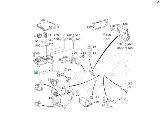 Mercedes-Benz  A2115453001 Блок SAM передній E-class W211 Одесса