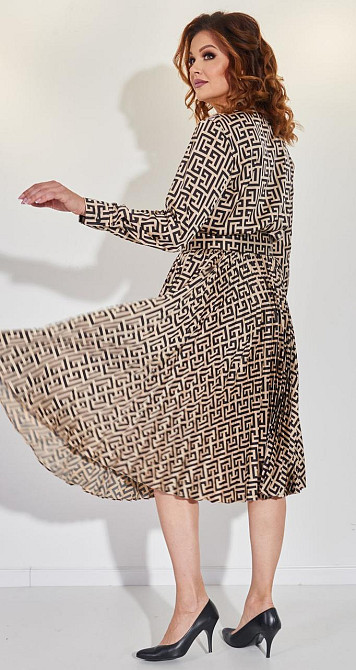 Шовкове плаття зі спідницею в складку гофре (52) Київ - фото 3