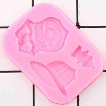 Молд силиконовый Полиция 72 на 52 мм розовый Киев