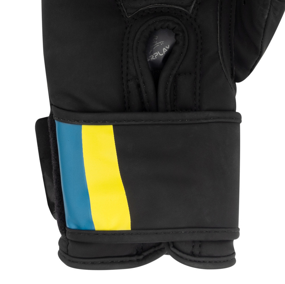 Боксерські рукавички для боксу та єдиноборств чорні на липучці 12 унцій PowerPlay 3021 Ukraine Київ - фото 8