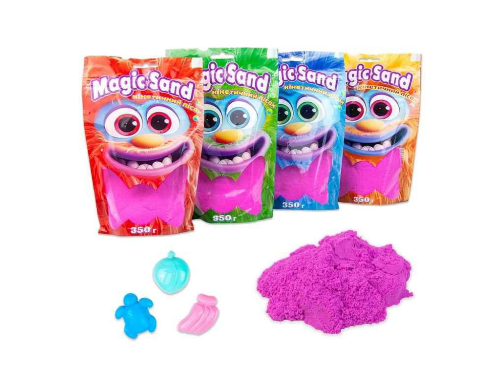 Кінетичний пісок Magic sand в пакеті 39402-4 фіолетовий 350г ТМ STRATEG Київ - фото 1