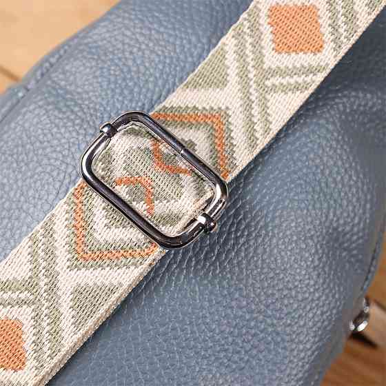 Универсальная женская сумка-слинг из натуральной кожи Синий (Vintage) Киев