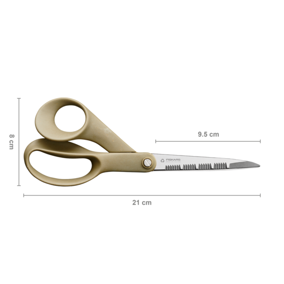 Кухонные Ножницы экологичные с зубчатыми краями 21 см Fiskars 