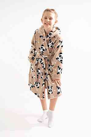 Халат детский, теплый, велсофт, кофейный, топ Крохатушка одяг Киев