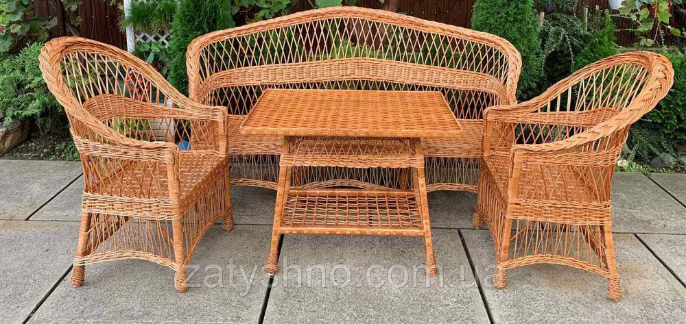 Набор плетеной мебели с большим  диваном Киев - изображение 2