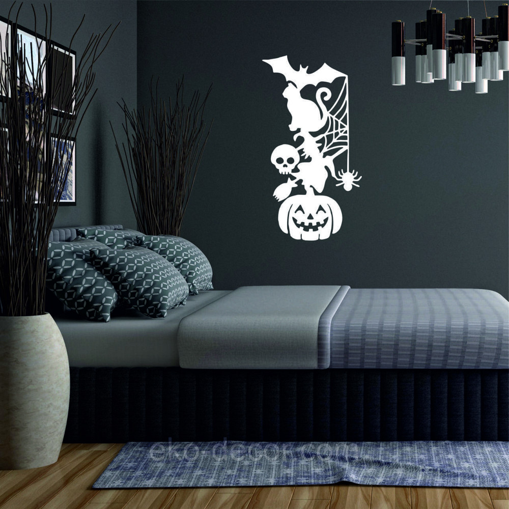 Декоративное настенное Панно «Хэллоуин», Декор на стену 50*26 см, Белый Киев - изображение 2