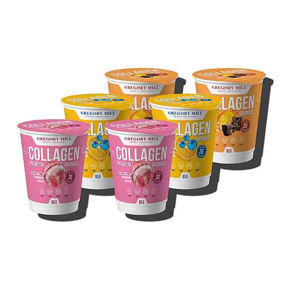 Набор 2GO MIX Коллагеновая гранола Gregory Mill Premium Granola (6 × 65 г), 390 г Киев