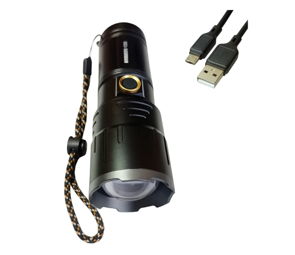 Ручной фонарь Bailong BL 106 FM30-TG с дальностью до 3000 м, 3 режимами, аккумулятором 2650 мАч и защитой IPX4 Одесса - изображение 3