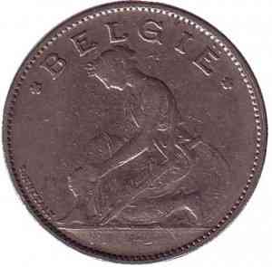 1 франк. 1922 - 1935 год, Бельгия. (Belgie) Полтава