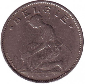 1 франк. 1922 - 1935 год, Бельгия. (Belgie) Полтава - изображение 1