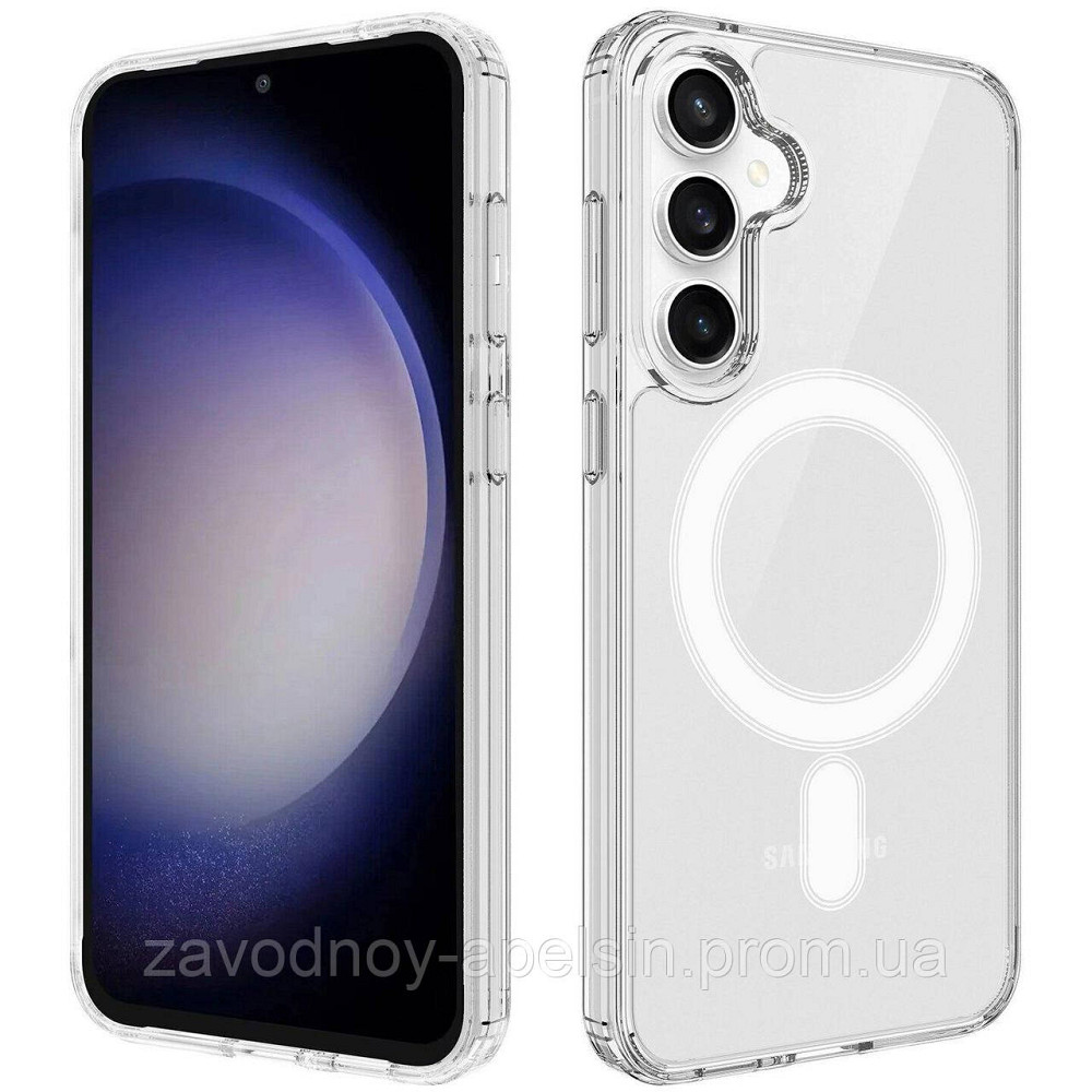 Samsung S25 FE S731 Прозрачный чехол Магнитное кольцо (TPU+PC) Одесса - изображение 1