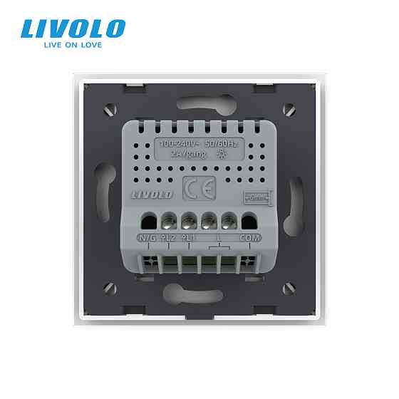LIVOLO Сенсорний димер 2 сенсори LIVOLO білий матове скло Коломия