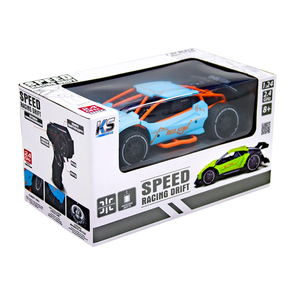 Автомобіль Speed racing drift з р/к – Red Sing (блакитний, 1:24) Дніпро - фото 11