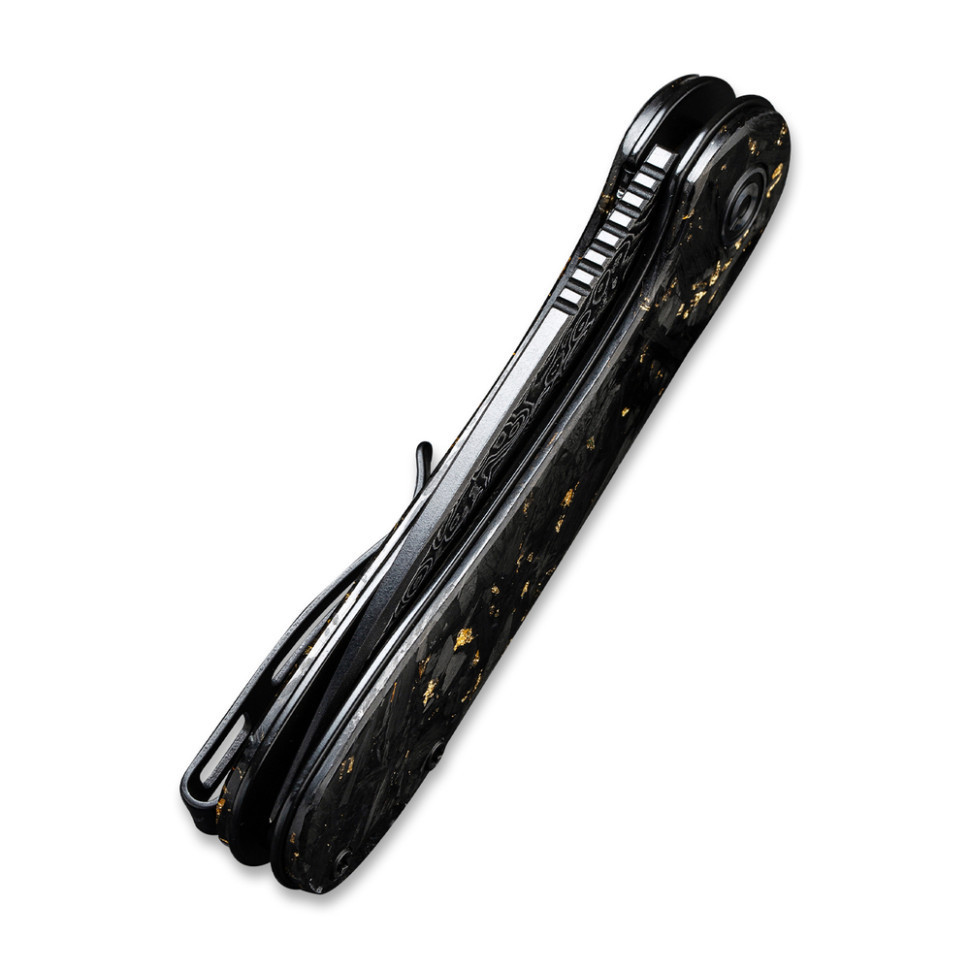Нож складной карманный Civvi Elementum, (7.5 см) Damascus / Carbon Fiber серый Киев - изображение 7