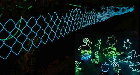 Светодиодная лента RESTEQ синяя 3 м LED неоновый провод с контроллером для вечеринок авто декора костюмов Киев