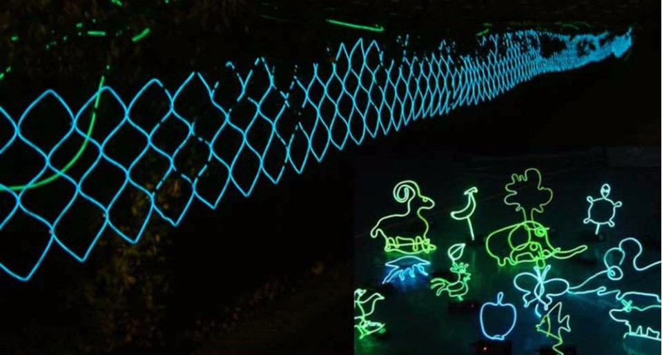 Светодиодная лента RESTEQ синяя 3 м LED неоновый провод с контроллером для вечеринок авто декора костюмов Киев - изображение 3