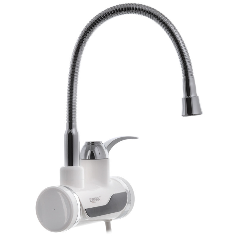 Проточный водонагреватель Zerix ELW02-EFWP 3,6 кВт настенный с УЗО, гибким изливом и индикатором температуры Черновцы - изображение 1