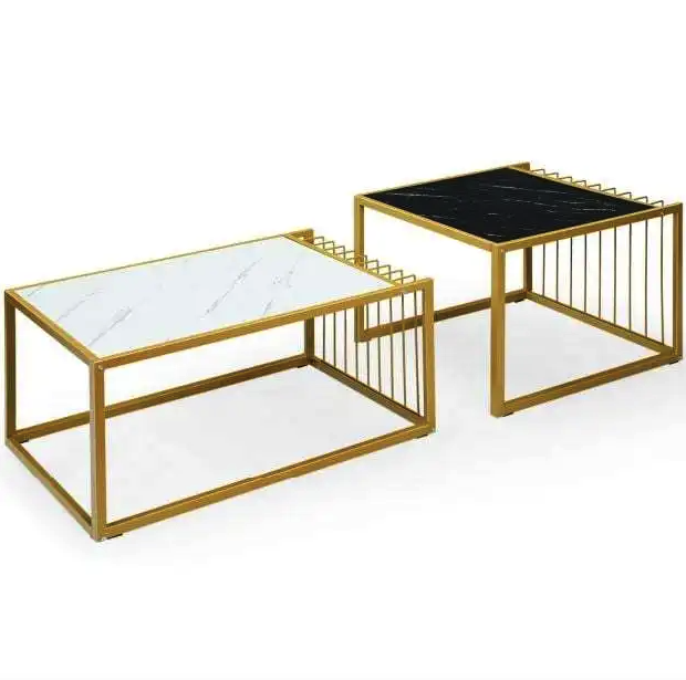 Комплект журнальних столів Costway Scorpion зі штучного мармуру Київ - фото 2
