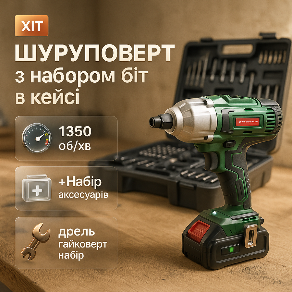 Дриль-шуруповерт зі знімними насадками, Надійний шуруповерт професійний, Найбільш надійний шуруповерт OS-77 Львів - фото 11