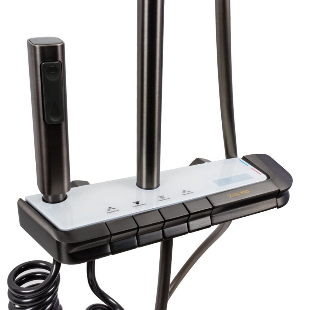 Душова колона VALESO NSK078 PVD чорна з індикатором температури Коломыя - изображение 5