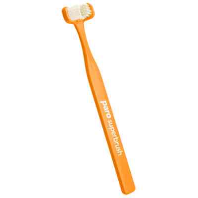 Зубна щітка Paro Swiss Superbrush тристороння помаранчева (7610458007242-orange) Вінниця