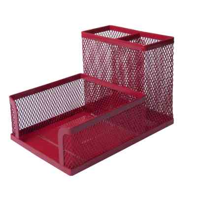 Настільний набір Buromax Органайзер металевий 104x153x98 мм Червоний (BM.6242-05) Вінниця